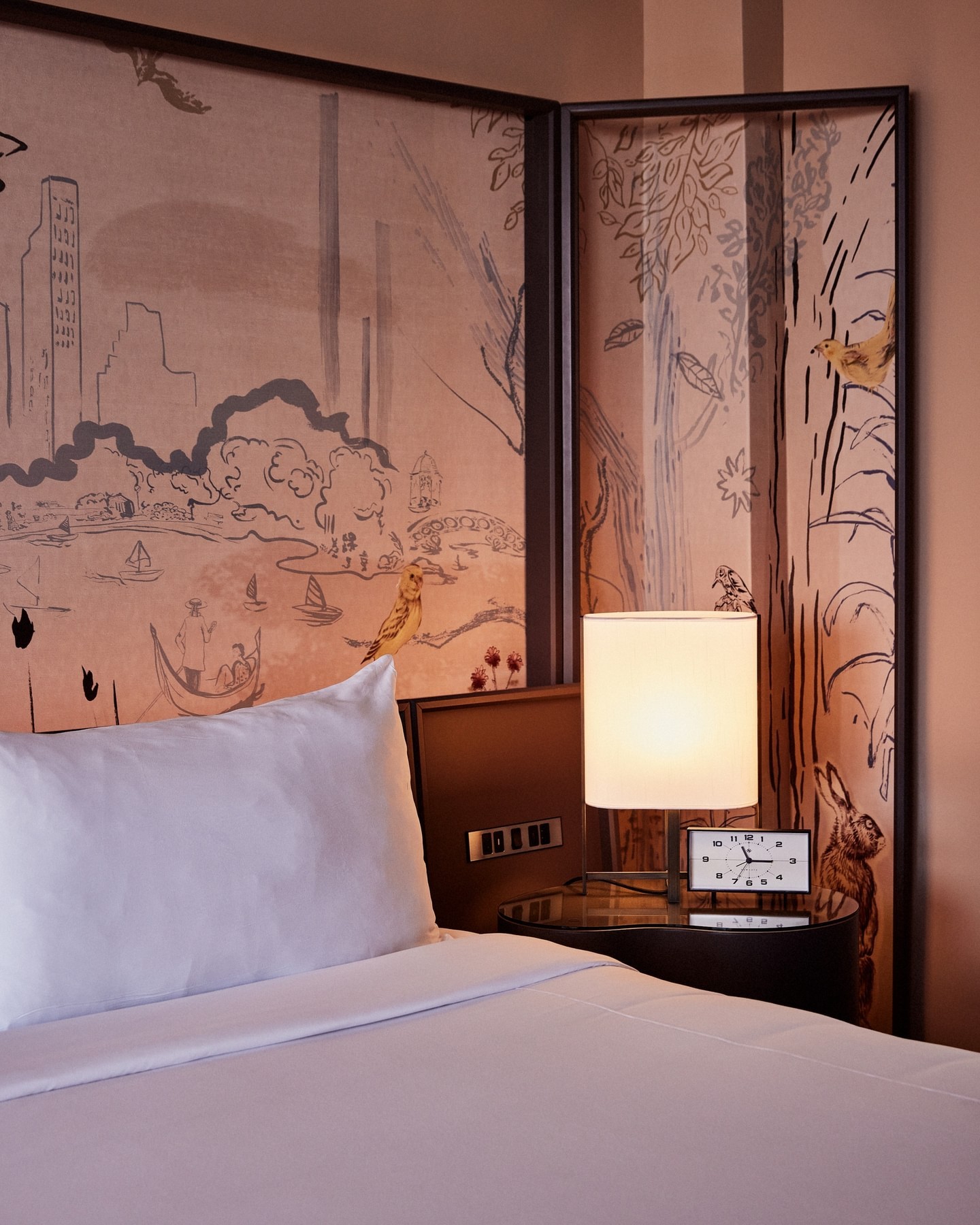 it’s all about the details. each room here emulates the Park, featuring unique hand-painted murals by @enviuny. surround yourself with beauty as you slip into bed.⁠⁠head to the link in our bio for availability this summer